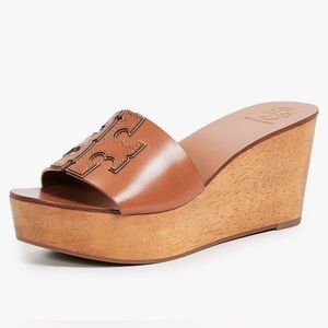 Tory Burch Brown Wedge Sandals